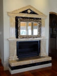 A Fireplace is totally transformed with a Two Colour Marble Paint Finish