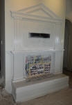 A Fireplace is totally transformed with a Two Colour Marble Paint Finish