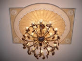 Painted Ceiling Fixture, Painted Ceiling Rose, Gold Leaf, Gilding, Flouncing, Painter Peppermint Grove WA 6011