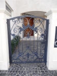 Wrought Iron Gate Perth, Painted Ironwork, Blue Black Ironwork, Decorative Painting, Creative Colours