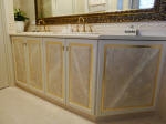 Luxurious Marble & Gold Painted Bathroom Cupboards