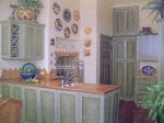 Two Tone Green Kitchen Cabinetry