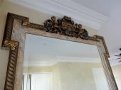 MDF Mirror - Painted Inlays in Faux Marble Finish, Edges in Three Colour Decorative Paint Finish