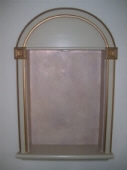 Arched Display Recess - French Wash with gold & copper