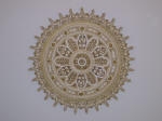 Painted Ceiling Rose, Plaster Ceiling Rose, Plaster Mouldings Perth, Gold Highlighting, Creative Colours Painting Perth