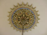Plaster Ceiling Rose, Painted Ceiling Rose, Gold Paint, Painted Fruit, Master Painter Karl Saxon, Creative Colours Subiaco