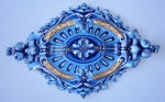 Plaster Ceiling Rose, Blue Paint, Gold Paint, Liquid Gold, Historical Home Painting Fremantle, Painter Peppermint Grove WA