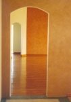 Brushed Paint Finish, Terracotta Painted Walls, Orange Walls, Painted Archway, Tuscan Texture Paint, Painter Ardross WA