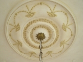 Decorative Plaster Ceiling Rose, Gold Leaf, Liquid Gold Paint, Painted Colour Wash, Best House Painter Peppermint Grove WA