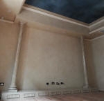 Painted Night Sky, Interior Design Perth, Home Theatre, Marbled Columns, Faux Marble, French Wash, Polished Plaster Perth